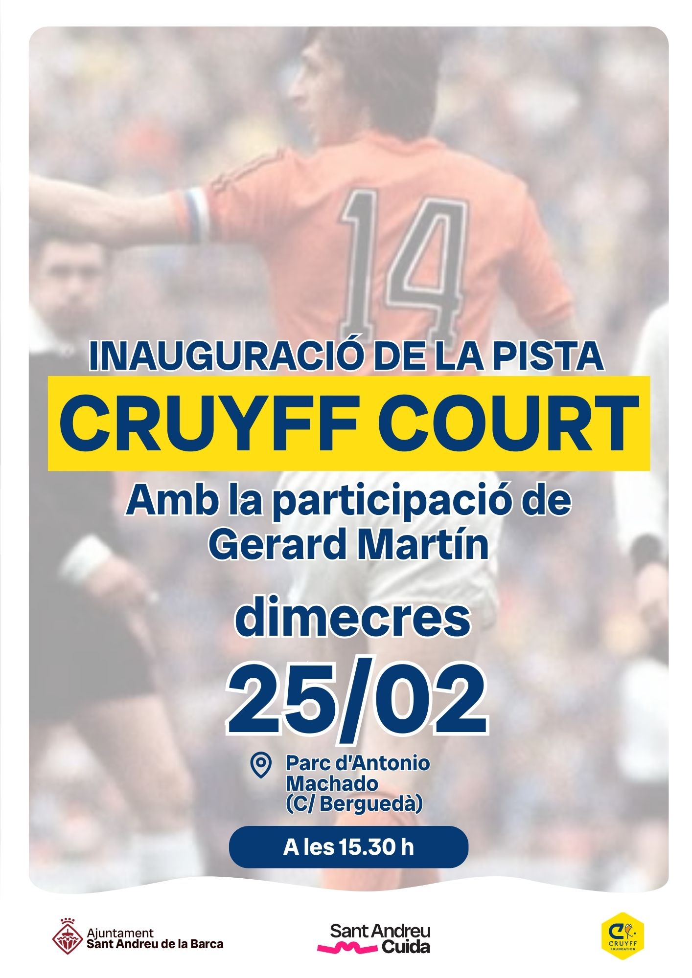 Inauguració de la pista Cruyff Court amb Gerard Martin